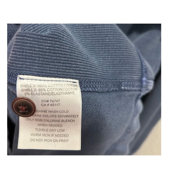 Red Head Henley Shirt Long Sleeve Pullover Men Medium Blue - Picture 5 of 6